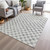 9' X 12' Gray And Ivory Geometric Washable Indoor Outdoor Area Rug - Gray, Ivory