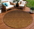 8' Chocolate And Brown Round Ombre Washable Indoor Outdoor Area Rug