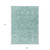 9' X 12' Teal Blue Aqua And Gray Floral Washable Indoor Outdoor Area Rug