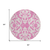 8' Blush And Ivory Round Damask Washable Indoor Outdoor Area Rug