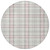 8' Pink And Gray Round Plaid Washable Indoor Outdoor Area Rug - Pink, Gray
