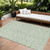 9' X 12' Mint Green Artichoke Green And Ivory Geometric Washable Indoor Outdoor Area Rug