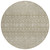 8' Taupe Green And Ivory Round Tribal Washable Indoor Outdoor Area Rug