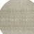 8' Taupe Green And Ivory Round Tribal Washable Indoor Outdoor Area Rug