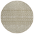 8' Taupe Green And Ivory Round Tribal Washable Indoor Outdoor Area Rug