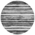 8' Charcoal And Gray Round Striped Washable Indoor Outdoor Area Rug