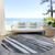 8' Charcoal And Gray Round Striped Washable Indoor Outdoor Area Rug