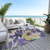 8' X 10' Purple And Lavender Floral Washable Indoor Outdoor Area Rug
