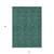 10' X 14' Teal Blue Green And Charcoal Floral Washable Indoor Outdoor Area Rug
