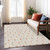 8' X 10' Salmon And Beige Geometric Washable Indoor Outdoor Area Rug