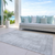 8' X 10' Silver And Gray Abstract Washable Indoor Outdoor Area Rug