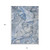 10' X 14' Blue and Gray Abstract Washable Non Skid Indoor Outdoor Area Rug