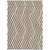 9' X 12' Brown And White Geometric Washable Indoor Outdoor Area Rug