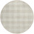 8' Ivory And Beige Round Plaid Washable Indoor Outdoor Area Rug - Ivory, Beige