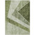 9' X 12' Olive Green And Artichoke Green Geometric Washable Indoor Outdoor Area Rug