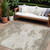10' X 14' Taupe And Beige Abstract Washable Indoor Outdoor Area Rug