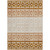 8' X 10' Orange Beige And Ivory Geometric Washable Indoor Outdoor Area Rug