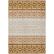 8' X 10' Orange Beige And Ivory Geometric Washable Indoor Outdoor Area Rug