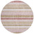 8' Pink And Beige Round Striped Washable Indoor Outdoor Area Rug - Pink, Beige