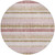 8' Pink And Beige Round Striped Washable Indoor Outdoor Area Rug - Pink, Beige