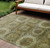 8' X 10' Gold And Beige Medallion Washable Indoor Outdoor Area Rug