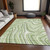 9' X 12' Artichoke Green And Ivory Abstract Washable Indoor Outdoor Area Rug Transitional Style - Artichoke Green, Ivory Color