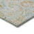 8' Round Gray and Gold Round Paisley Washable Non Skid Indoor Outdoor Area Rug