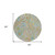 8' Round Gray and Gold Round Paisley Washable Non Skid Indoor Outdoor Area Rug