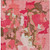9' X 12' Coral Pink And Brown Abstract Washable Indoor Outdoor Area Rug