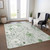 10' X 14' Mint Green And Ivory Floral Washable Indoor Outdoor Area Rug - Mint Green, Ivory