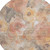 8' Peach And Gray Round Floral Washable Indoor Outdoor Area Rug