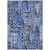 8' X 10' Navy Blue And Sky Blue Village Houses Washable Indoor Outdoor Area Rug