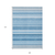 9' X 12' Blue Striped Washable Non Skid Indoor Outdoor Area Rug