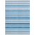 9' X 12' Blue Striped Washable Non Skid Indoor Outdoor Area Rug
