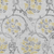 9' X 12' Silver Gray And Gold Floral Washable Indoor Outdoor Area Rug