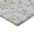 9' X 12' Silver Gray And Gold Floral Washable Indoor Outdoor Area Rug