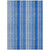 9' X 12' Blue Striped Washable Non Skid Indoor Outdoor Area Rug - 608219250478
