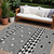 10' X 14' Black And Ivory Geometric Washable Indoor Outdoor Area Rug Transitional Style - Black, Ivory Color
