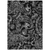 9' X 12' Black Gray And Charcoal Paisley Washable Indoor Outdoor Area Rug