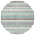 8' Teal Blue And Gray Round Striped Washable Indoor Outdoor Area Rug - 880016416534