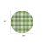 8' Green And Gray Round Plaid Washable Indoor Outdoor Area Rug