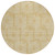 8' Gold And Ivory Round Geometric Washable Indoor Outdoor Area Rug Transitional Style - Gold, Ivory Color