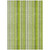 10' X 14' Green Striped Washable Non Skid Indoor Outdoor Area Rug - Green