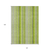 10' X 14' Green Striped Washable Non Skid Indoor Outdoor Area Rug