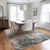 8' X 10' Gray Abstract Washable Non Skid Indoor Outdoor Area Rug