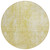8' Gold Wheat And Ivory Round Abstract Washable Indoor Outdoor Area Rug