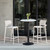 Set of Two 30" White Faux Rattan Low Back Outdoor Bar Height Chairs