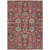 8' X 10' Red Beige And Charcoal Oriental Washable Indoor Outdoor Area Rug