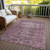 8' X 10' Merlot Oriental Washable Indoor Outdoor Area Rug