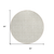 8' Ivory And Beige Round Geometric Washable Indoor Outdoor Area Rug